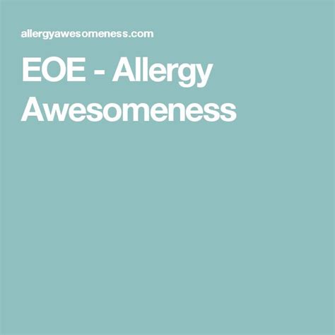 allergy awesomeness